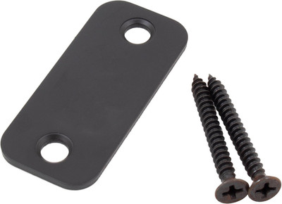Round Corner Blank Strike Plate, 1'' X 2-1/4'', Matte Black by Stone Harbor Hardwa