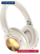 Noise Cancelling Over Ear Wireless Bluetooth Headphones with Microphone, 65h Pla
