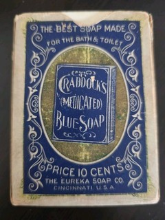 Carte da gioco antiche 1895 Craddock’s sapone blu medicato palcoscenico attori e attrici
