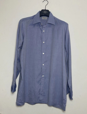 CHARVET Paris PLACE VENDOME Men s Pure Cotton Bespoke Shirt Blue M in France 16
