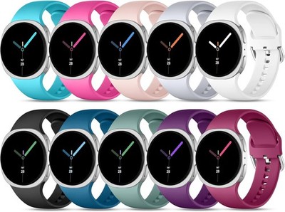 10 Pack Soft Silicone Strap Compatible with Samsung Galaxy Watch 8 40mm 44mm