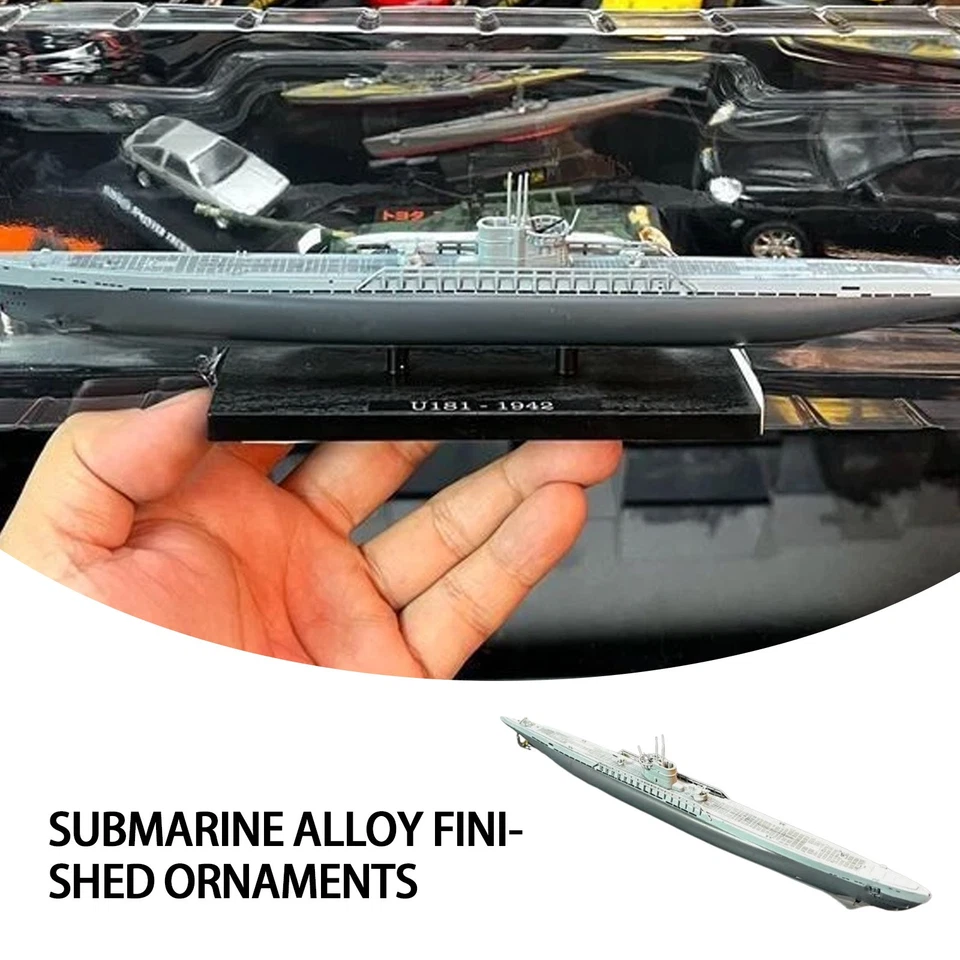 1:350 Segunda Guerra Mundial Submarino Alemán U-181 U-Boat Modelo Diecast Aleación Militar ColecciónJ Foto 4 de 4