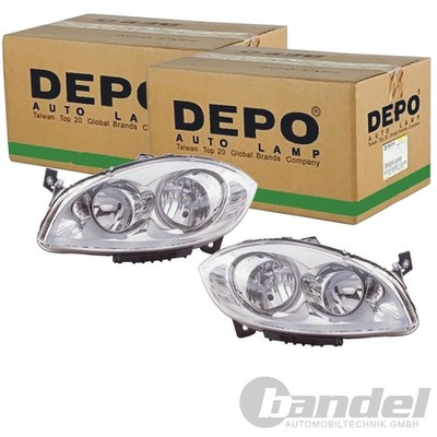 2x DEPO H7/H1 PY21W W5W SCHEINWERFER SATZ passend für FIAT LINEA LINKS+RECHTS