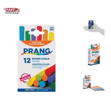 Board Chalk, Assorted Colors, 12 Count