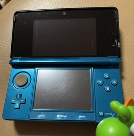 Nintendo 3DS Aqua Blue System w/ Pokemon Alpha Sapphire TESTED 64GB SD + Charger