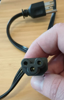 Universal AC to C5 Cloverleaf Mickey Mouse 3 Pin Power Cable Cord 125V-2.5A USA