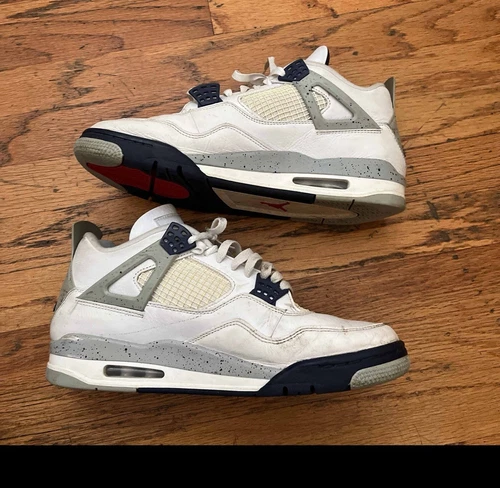 Nike Air Jordan 4 Retro Midnight Navy Size 11 DH6927-140 OG Cement White
