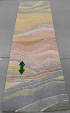 BLUE / BLUSH 2-3 x 8-0 Broken Thread Rug, Red...