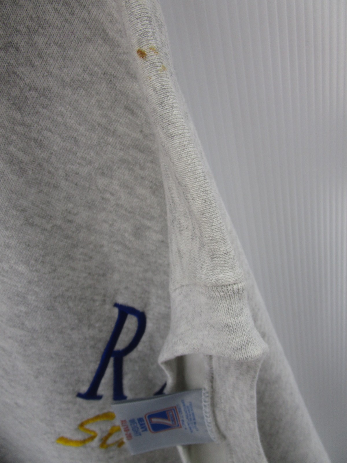 VINTAGE St Louis Rams Sweatshirt Boys XL Gray Logo 7 Heavy Weight NFL Team USA *