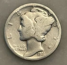 1931-D Mercury Dime - G - Good - 90% Silver