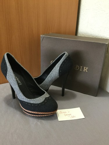 CAFE NOIR 40 Heels Gray Platforms Vera Pelle Shoes New | eBay