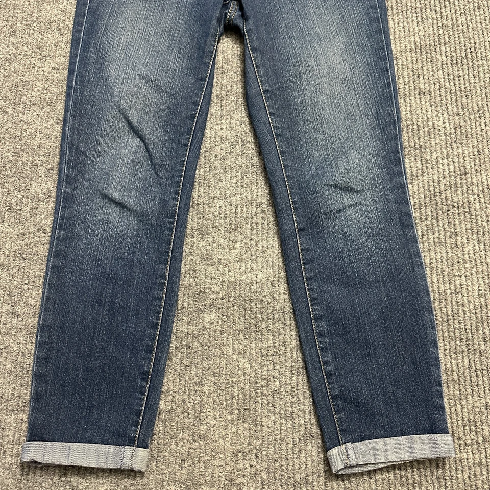 Jessica Simpson Forever Rolled Skinny Jeans Womens Size 27 Blue Denim Low Rise - Image 3 of 4