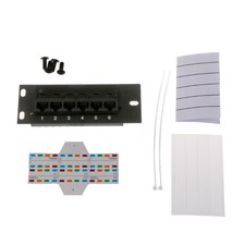6 Port CAT5e RJ45 Through Coupler Patch Panel...