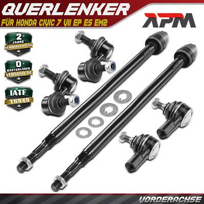 6x Koppelstange Spurstangenkopf Vorne L+R für Honda Civic 7 VII EP EU ES ET EM2