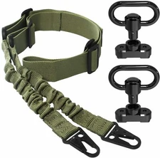 2 Point Sling Adjustable Strap + 2Pcs M-Lok Mlock QD Sling Swivels Quick Mounts