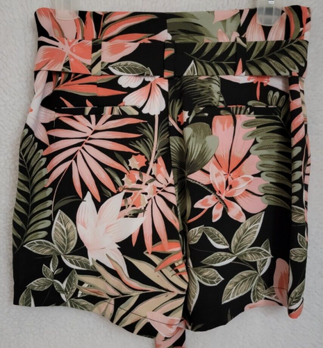 7th Avenue Womens Shorts Size 10 Green Orange Black Floral - Picture 12 of 12