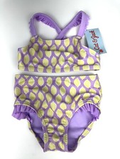Cat  Jack Toddler Girls UPF 50 Lemon Two Piece Swimsuit Size 18M 