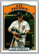 Gage Workman 2021 Topps Heritage Minor League BASEBALL #115 GCL Tigers