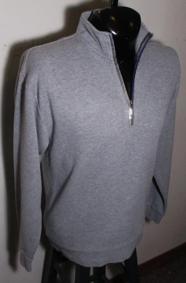 ORVIS Gray Long Sleeve 1/2 Zip Sweatshirt Jersey Size M - Image 3 of 4