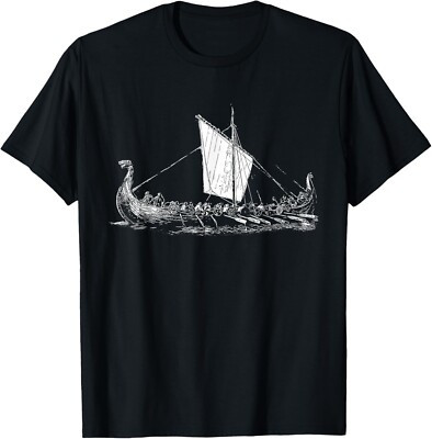 Viking Ship T-Shirt Nordic Warrior Scandinavian Unisex Shirt
