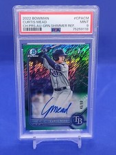 2022 Bowman Chrome Curtis Mead 1st Auto Green /99