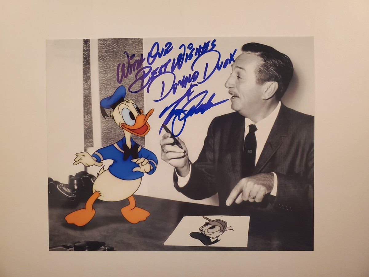 🔵 JSA Donald Duck Walt Disney hand signed voice Donald Tony