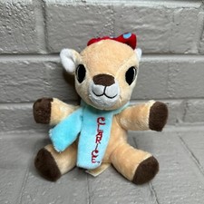 DanDee Dan Dee Clarice Rudolph The Red-Nosed Reindeer Plush Blue Scarf  Bow 6"