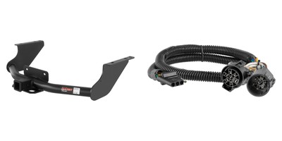CURT Class 5 Trailer Hitch And 4-Way Flat Wiring Harness Fits USCAR 15572-55384