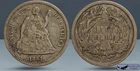 1861 Seated Liberty Half Dime, Fine Condition, Civil War Era Half Dime, C8131