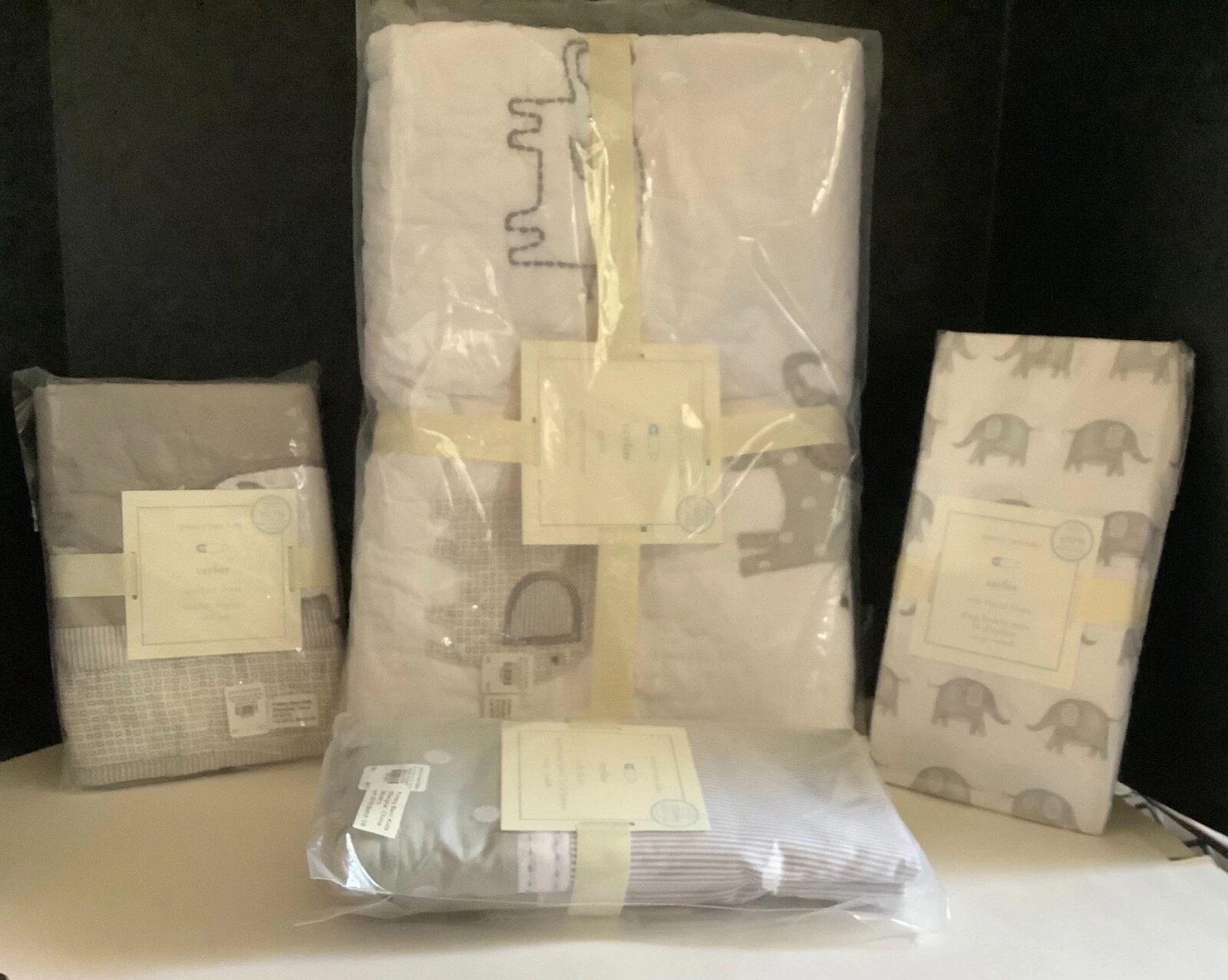 Pottery Barn Baby TAYLOR 4pc Quilt Sham Sheet Skirt CRIB Bedding Set NEW
Opens in a new window or ta