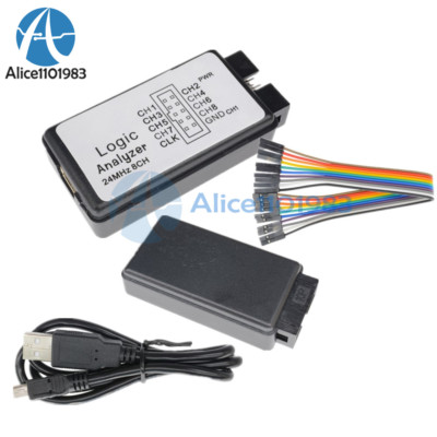 USB Logic Analyzer Device Set USB Cable 24MHz 8CH 24MHz for ARM FPGA M100