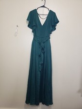 Celebrate DB Studio Womens 14 Bridesmaid Dress Juniper Green Maxi 31151683 NWT