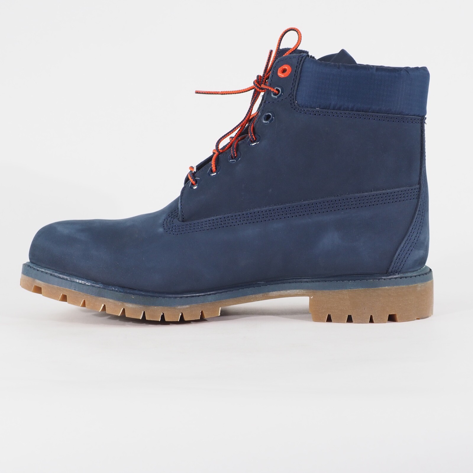 Mens Timberland 6 Inch Premium A1U7X Navy Leather Lace Waterproof