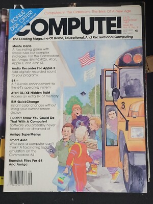 Compute (September 1987) Brand New Warehouse Magazine Inventory VG/VF Condition