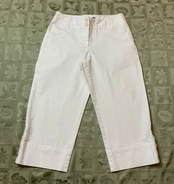 RAFAELLA Petites Womens Size 10P Ivory White Zip Front Soft Cropped