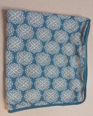 Petunia Pickle Bottom Cotton Baby Blanket Blue White Cozy