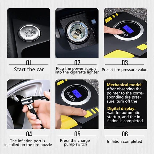 150PSI Car Tire Inflator 12V Digital Electric Auto Air Pump Compressor Portable - Picture 12 of 14