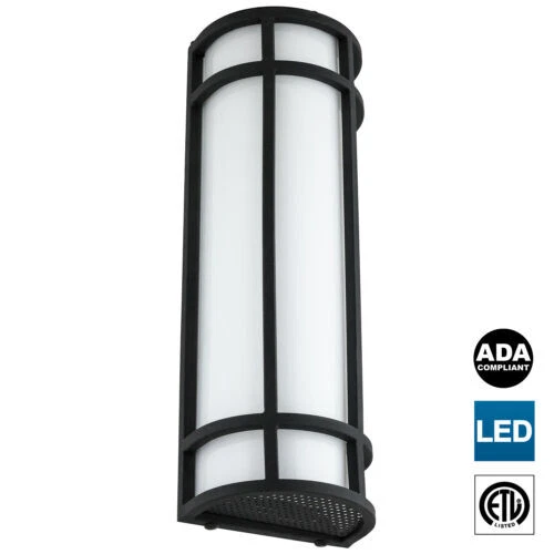 Sunlite 81142-SU LED Mission Style Wall Sconce, 20W 1000LM Black Finish, 50K 18" - Image 2 of 4