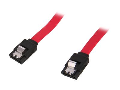 24'' Flat Red SATA III Cable with Locking Latch