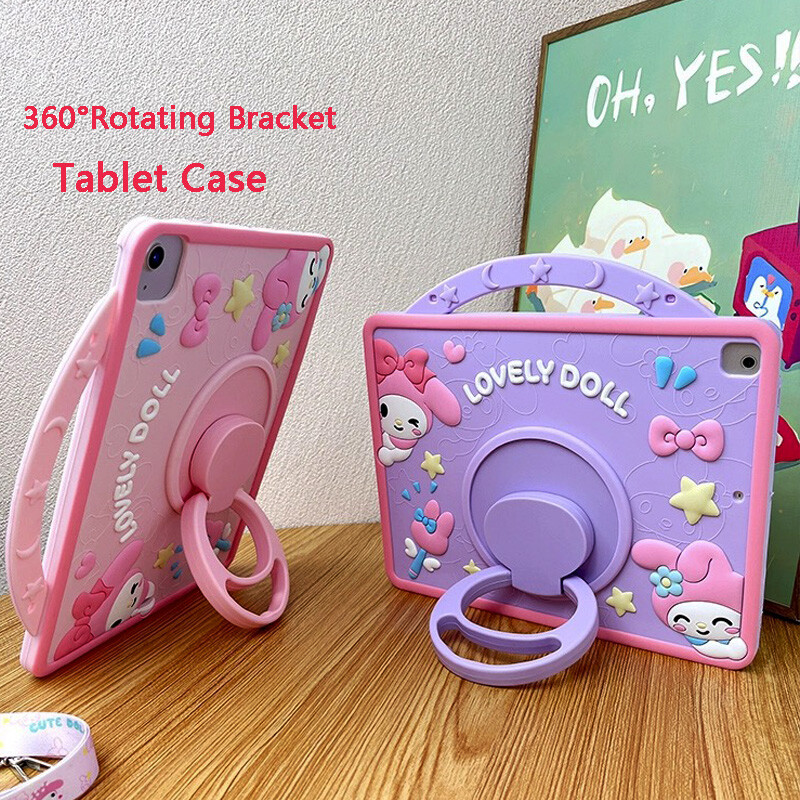For Apple iPad 5/6 My Melody Portable Silica Gel 360°Rotating