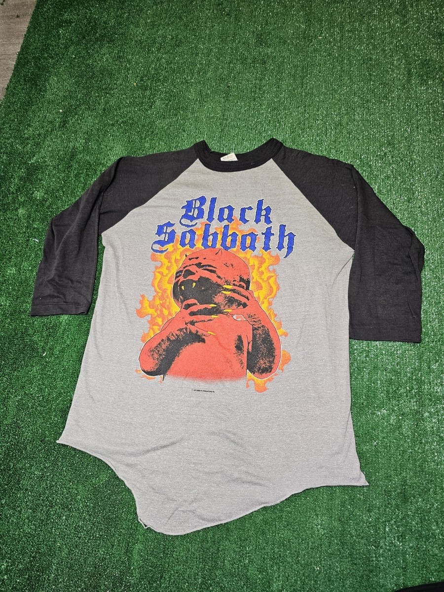 Vintage 1983 Black Sabbath Born Again Tour Raglan T Shirt Large 