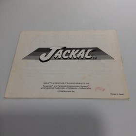 Jackal ( NES, Nintendo Entertainment System, 1987) Complete CIB #ML