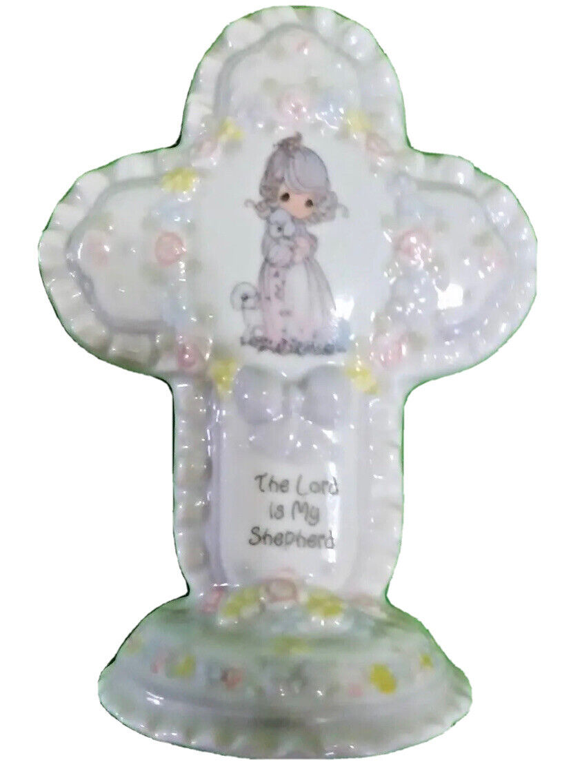 Precious Moments Ceramic Cross “The Lord Is My Shepherd”-245003-NEW IN BOX