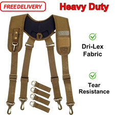Tactical Duty Belt Harness Suspenders Padded Tool Belt Suspender Heavy Duty Work