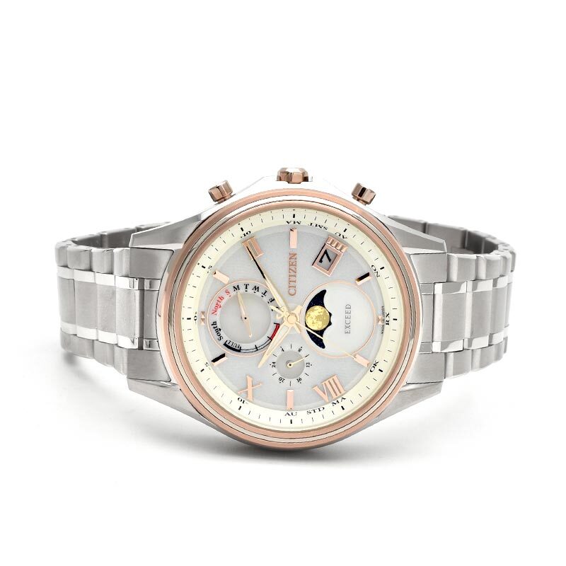 CITIZEN EXCEED BY1026-65A Titanium Moon Phase Eco-Drive