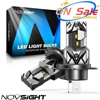 NOVSIGHT H4 LED Headlight Bulbs Kit Super Bright High Low Beam Lamp 16000LM 60W