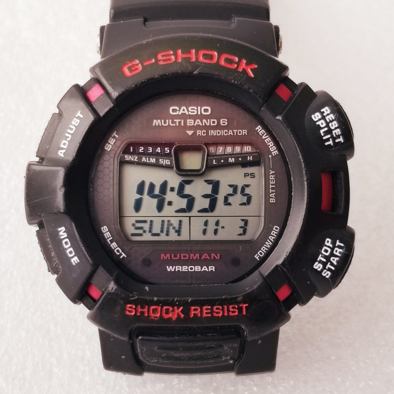 ⌚Rare Casio G-Shock GW9010 Mudman multiband 6 atomic watch for parts or repair