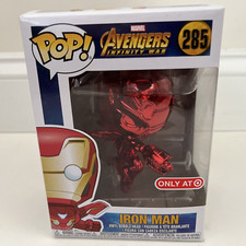 Funko Pop! Figura Vinilo - Marvel #285 - Iron Man [Cromo Rojo] - Exclusivo Objetivo