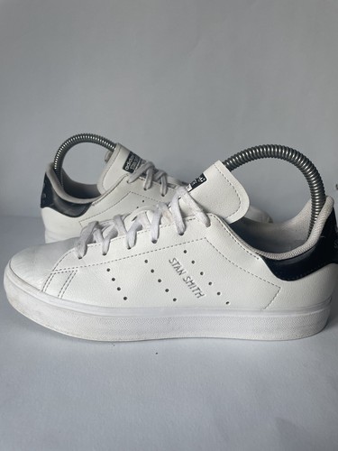 Adidas Stan Smith White and Black Trainer Sneakers Holo Primegreen UK 3 - Picture 8 of 12