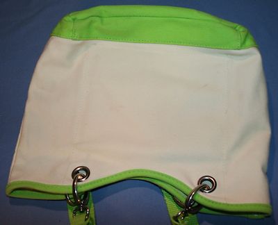 Sac à Main Seau En Toile Thirty One - Couleur Crème Et Vert Citron - Occasion Très Bon état